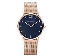 Paul Hewitt Reloj de muñeca para Mujer en Acero Inoxidable Sailor Blue Lagoon - Reloj de Mujer con Correa de Acero Inoxidable, Reloj de muñeca para Mujer en Oro Rosa con Esfera Azul