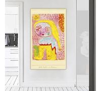 Paul Klee《Magdalena vor der Bekehrung》Lienzo abstracto, pintura al óleo, póster, cuadro, decoración de pared para el hogar (30x50 cm/Sin marco)