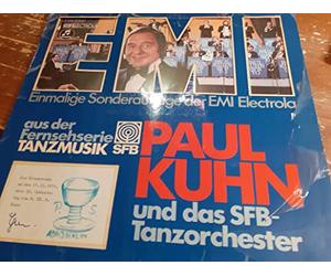 PAUL KUHN und das SFB-Tanzorchester / Einmalige Sonderauflage der EMI Electrola aus der Fernsehserie TANZMUSIK SFB / Vinyl / Bild-Box mit ORIGINAL 4seitiger illustrierter Beilage und Wunsch-Innen-Hülle " Gute Unterhaltung! " undORIGINAL Werbe-Beilage für Schallplattenzubehör / EMI # 1C 048-31 049 / Deutsche Pressung / 12" Vinyl Langspiel Schallplatte