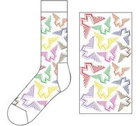 Paul McCartney Calcetines Wings Logos Oficial Hombre Blanco Talla 7.5-11.5 Talla única
