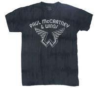 Paul Mccartney Camiseta Logo Oficial Dip-Dye Azul Unisex, Azul / Patchwork, Large