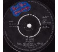 PAUL MCCARTNEY WINGS - MY LOVE/THE MESS 1973 VINYL 7" SINGLE [RED ROSE LOGO][RED SLEEVE PAUL McCARTNEY WINGS