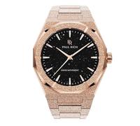 Paul Rich Reloj de acero inoxidable de lujo para hombre, resistente y elegante, para negocios, regalo o graduación, reloj de pulsera analógico resistente al agua para él, Frosted Star Dust II Void oro