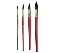 Paul Rubens Juego de 4 pinceles de acuarela de nailon sintético para artistas, adultos y aficionados, para acuarela, gouache (#1#3#5#7)