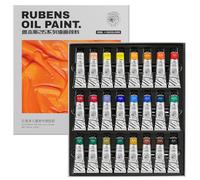Paul Rubens Juego de pintura al óleo, 24 colores x tubos de 20 ml, pinturas al óleo para artistas, pigmento rico y textura cremosa, con excelente durabilidad y cobertura, adecuado para artistas y