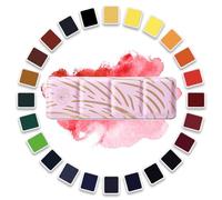 Paul Rubens Juego de pintura de acuarela para artista, 24 colores vibrantes en caja portátil, alta transparencia, gran resistencia a la luz, juego de acuarela profesional de viaje perfecto para artis