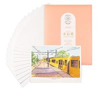 Paul Rubens Papel de acuarela Sparkling glitter 100% algodón, prensado en frío y sin ácidos, para acuarelas, bocetos, pintura acrílica, gouache, 20 hojas, 140lb/300gsm, 7,67 x 5,31 pulgadas