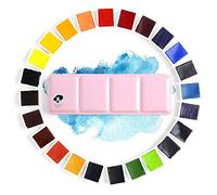 Paul Rubens Set de Pintura de Acuarela, Grado Profesional 24 Colores Vibrantes, Ligero y Portátil, OX Gall y pigmento puro, alta transparencia y resistencia a la luz