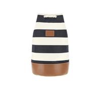 Paul & Shark Bolso de lona a rayas para hombre y mujer con detalles de cuero - Mochila de lona premium Bolsa de playa - Azul Crudo - Modelo 26418102