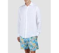 Paul & Shark Paul & Shark - Camisa de hombre de tallas grandes lisa lino. Blanco Talla 8