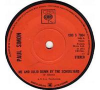 Paul Simon - Paul Simon Me And Julio Down By The Schoolyard UK 45 7" single +Congratulations