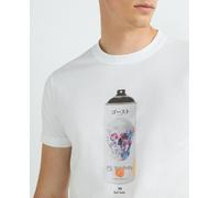 Paul Smith Camiseta de hombre manga corta estampado bote de spray. Blanco 2XL