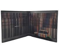 Paul Smith Mini Stripe - Cartera billetera para hombre en piel negra, Black, Talla única, Clásico