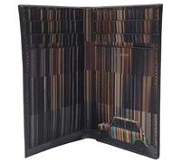 Paul Smith Mini Stripe - Cartera para tarjetas de crédito para hombre en piel negra, Black, Talla única, Clásico