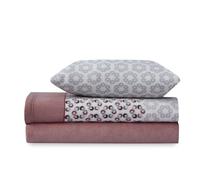 Paula Home Juego Sábanas Coralina 3 Piezas Invierno, Polar Franela Térmica 240Gr/M² Incluye Bajera Ajustable +30cm, Encimera y Funda Almohada. (Maquillaje 150x190/200+30cm para Cama de 150)