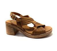 Paula urban 34-776, Sandalias para Mujer,con Tacon, Planta de Gel, Color Camel. - Cuero Talla: 36