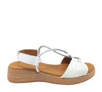 Paula urban Sandalia 30-718 Piel Blanca-plata talla numeric_37