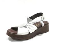 Paula urban Sandalia Casual de Piel, con cuña y Plataforma - 33-416 para: Mujer Color: Blanco Talla: 37