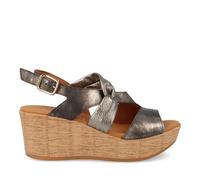 Paula urban - Sandalia en Piel con cuña 31-618 para: Mujer Color: Negro-Plomo Talla: 39