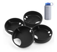 Paulapang 4pcs Silicone Splash Guard for Nalgene 32 oz Wide Mouth Lid, Anti-Spill Splashguard Silicone for Nalgene Water Bottles Accessory