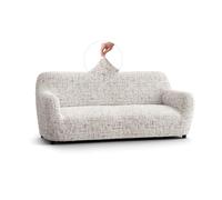 PAULATO - Funda de Sofá 3 Plazas de Microfibra con Estampado, Tejido Biextensible Antirrayas Lavable a Máquina, Certificado Oeko-Tex, Diseño Vittoria Natural - Made in Italy