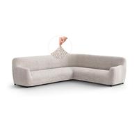 PAULATO - Funda de Sofá Esquinero Microfibra Estampado, Tejido Antirrayas Lavable a Máquina, Certificado Oeko-Tex, Diseño Venezia Natural - Made in Italy