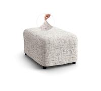 PAULATO - Funda para Puf en Microfibra con Estampado, Tejido Biextensible Antirrayas Lavable a Máquina, Certificado Oeko-Tex, Diseño Vittoria Natural - Made in Italy