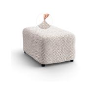 PAULATO - Funda para Puf en Microfibra con Textura, Tejido Biextensible Antiarañazos Lavable a Máquina, Certificado Oeko-Tex, Diseño Venezia Natural - Made in Italy