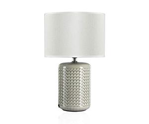 Pauleen 48020 Sobremesa Go For Glow Máx. 20W E27 Lámpara para Mesita de Noche Cerámica/Tela sin Bombilla, Verde/Beige, Talla Única