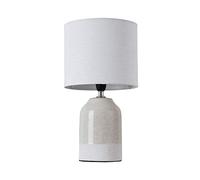 Pauleen 48022 sobremesa Sandy Glow máx. 20W E14 Lámpara para mesita de Noche Beige y Blanco cerámica/Tela sin Bombilla