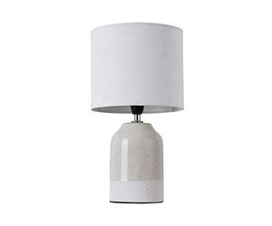 Pauleen 48022 sobremesa Sandy Glow máx. 20W E14 Lámpara para mesita de Noche Beige y Blanco cerámica/Tela sin Bombilla
