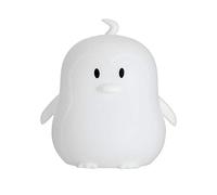 Pauleen 48042 Night Penguin, luz de noche infantil pingüino, lámpara infantil LED con batería, con cambio de color, de silicona sin BPA