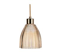 Pauleen 48124 luminaria colgante Gleaming Gold máx. 25 W E27, lámpara colgante efecto cristal, vidrio/oro/latón 230 V cristal
