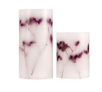 Pauleen 48129 vela de cera Shiny Bloom Candle con pila y temporizador de 6 horas, set de 2 velas LED