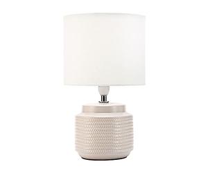 Pauleen 48219 Luminaria de sobremesa Bright Soul, máx. 20 W, hecha a mano, crema, beige, lámpara para mesita de noche estilo boho, tela, cerámica, E14