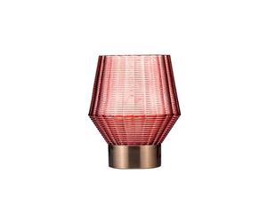 Pauleen 48243 Classy Glamour - Lámpara de mesa móvil (cristal, con temporizador, batería 6H, sin cable, color rosa/latón)
