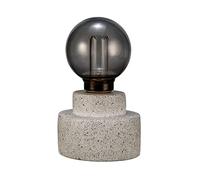 Pauleen 48282 Noble Flare Lámpara de sobremesa LED portátil, Temporizador, batería, Incl. 1 de 0,2 vatios, Gris, hormigón, Cristal 2500 K E27, 0.2 W