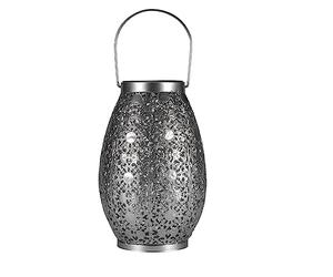 Pauleen 48294 Farol LED Sunshine Temptation 23,5cm, Plateado, IP44, luminaria Solar, 0.025 W