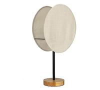 Pauleen 48297 sobremesa Boho Darling E27 máx. 20W, Beige, Metal, Tela, Madera, luminaria para mesita de Noche