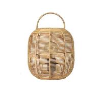 Pauleen 48300 Luminaria de sobremesa Boho Glow E27 máx. 20W, beige, blanco, metal, ratán, luminaria para mesita de noche