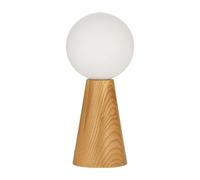 Pauleen 48316 sobremesa Woody Soul, G9, máx. 20W, Vidrio, luminaria para mesita de Noche, Madera, Natural