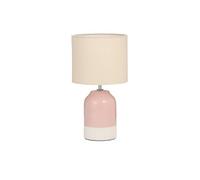 Pauleen 48323 Luminaria de sobremesa Sandy Glow, E14, máx. 20W, Crema, Rosa Tela, cerámica