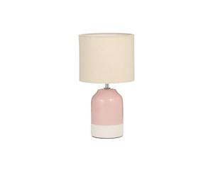 Pauleen 48323 Luminaria de sobremesa Sandy Glow, E14, máx. 20W, Crema, Rosa Tela, cerámica