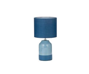 Pauleen 48324 Luminaria de sobremesa Sandy Glow, E14, máx. 20W, Crema, Azul Tela, cerámica