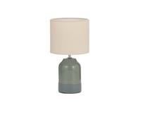 Pauleen 48325 Luminaria de sobremesa Sandy Glow, E14, máx. 20W, Crema, Verde Tela, cerámica