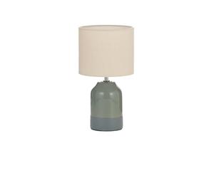 Pauleen 48325 Luminaria de sobremesa Sandy Glow, E14, máx. 20W, crema, verde tela, cerámica