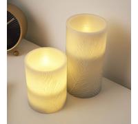 Pauleen Cosy Feather Candle Set de 2 velas LED True