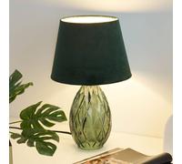 Pauleen cristal Velvet lámpara de mesa, pie vidrio