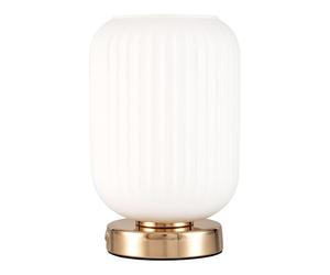 Pauleen luminaire 48193 Luminaria de sobremesa Noble Purity, máx. 20 vatios, Blanco, champaña Dorado, Cristal, Metal, E27, Table Lamp