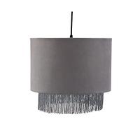 Pauleen Pendant luminaire 48211 Luminaria Colgante Noble Reverie, máx. 20 vatios, Gris, Negro, Terciopelo, Metal, E27